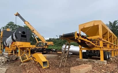 Jamaica 100t/h drum asphalt mixing plant